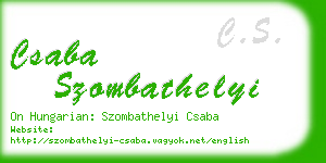 csaba szombathelyi business card